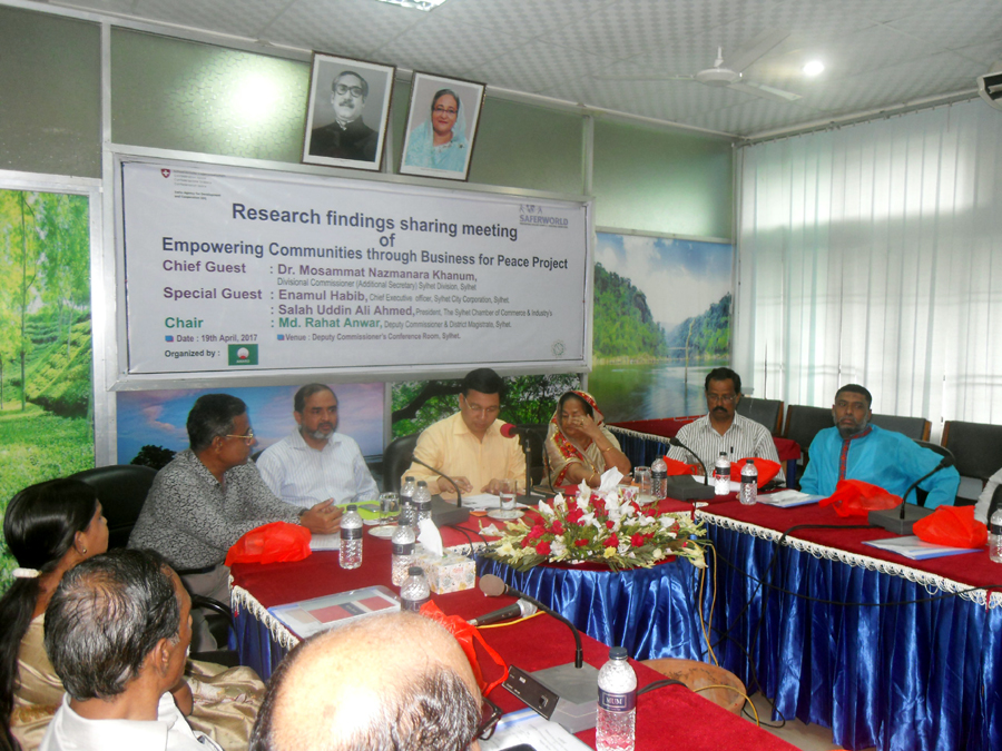 Research findings Sharing Meeting on Empowering Communities through Business for Peace (Saferworld.UK)