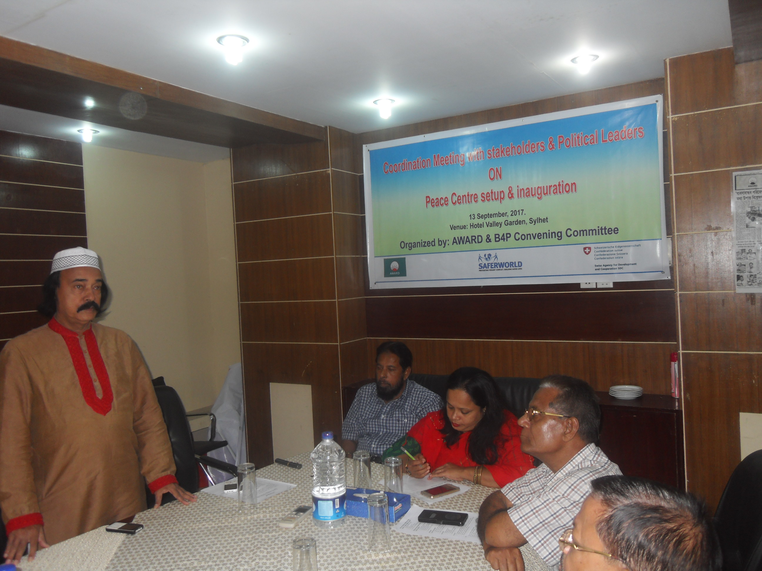 Coordination Meeting WITH Stack-holders & Political Leaders on Peace Center Setup & Inauguration